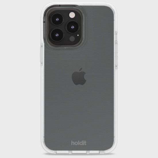 Holdit Seethru Θήκη Slim Back cover Σιλικόνης για iPhone 14 Pro Max (MagSafe/100% Vegan/Ανακυκλώσιμα Υλικά/Εco Friendly) White