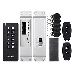 Secukey WS1-A KIT Ασύρματη Ηλεκτρική Κλειδαριά Λειτουργεί με Μπαταρίες Ασφαλείας Με Ηλεκτροπύρο Black