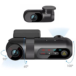 Viofo T130 3CH 3πλή Κάμερα Αυτοκινήτου (1440P Εμπρός - 1080 Εντός - 1080P Πίσω)
