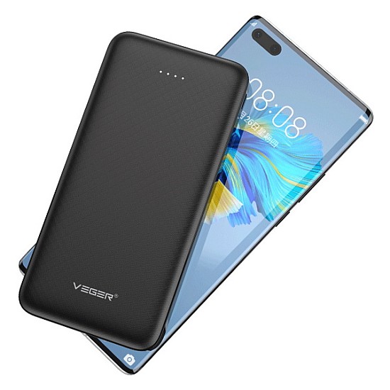 Veger Α10 VP1065 Power Bank 10000mAh με 2 Θύρες USB-A Μαύρο