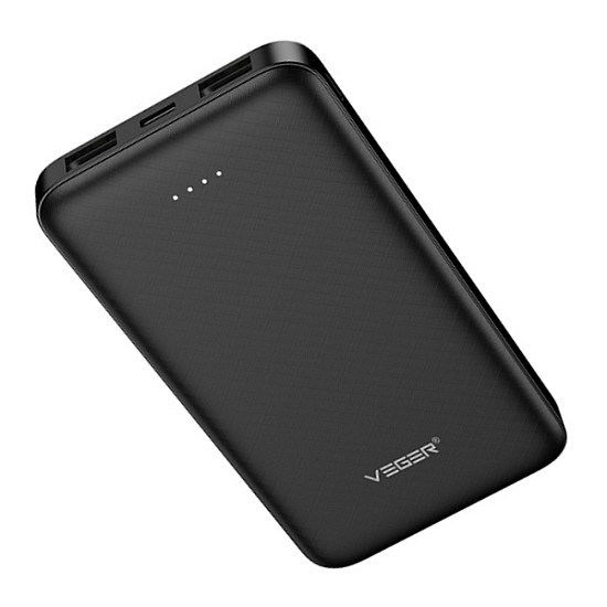 Veger Α10 VP1065 Power Bank 10000mAh με 2 Θύρες USB-A Μαύρο
