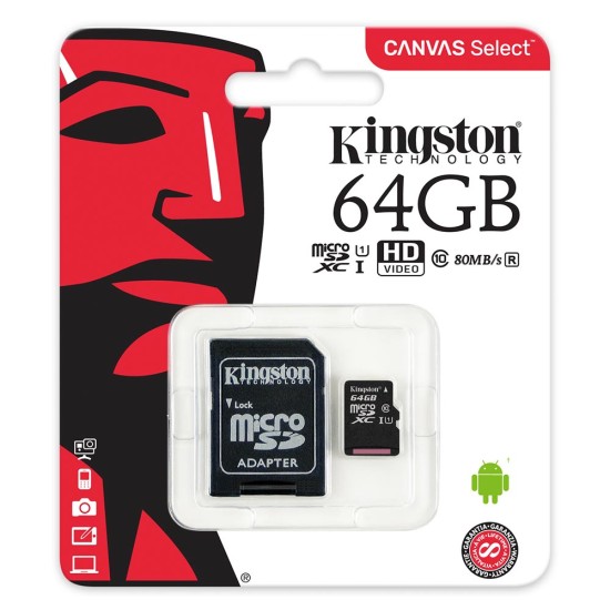 Kingston Canvas Select microSDXC Speed Class 10 SDCS/64GB