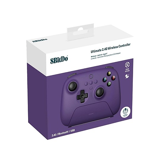 8Bitdo Ultimate 2.4G with Charging Dock Ασύρματο Gamepad για Android / IOS / PC Purple 8Bitdo Ultimate 2.4G with Charging Dock Ασύρματο Gamepad για Android / IOS / PC Purple