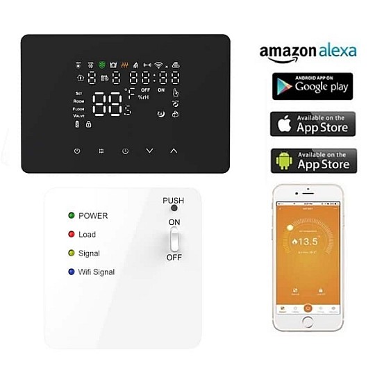 HYSEN HY101RF-WIFI Ασύρματος Θερμοστάτης καλοριφέρ WiFi & Internet control Ασύρματος θερμοστάτης καλοριφέρ WiFi