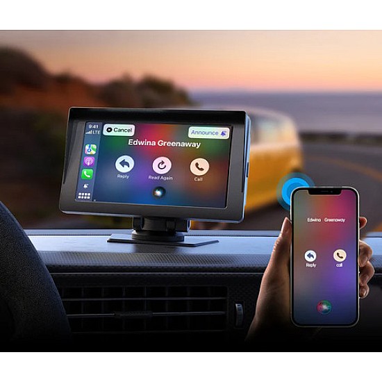 Campark RC04 Οθόνη 7" Multimedia Αυτοκινήτου Ασύρματος Δέκτης Carplay/Android Auto