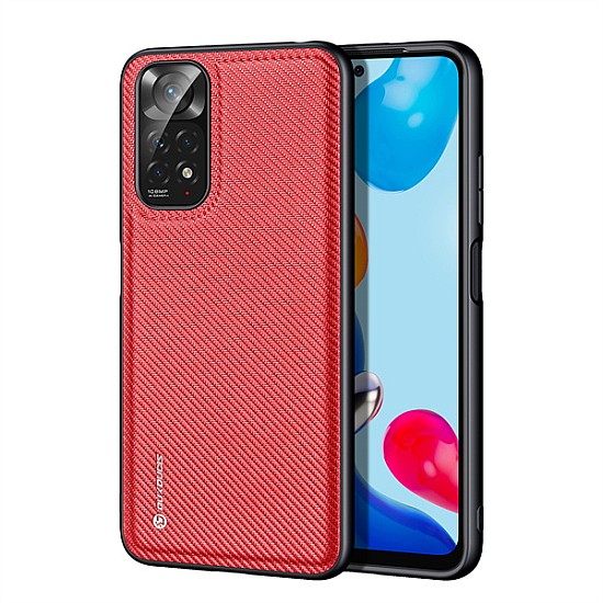 Dux Ducis Fino Back Cover PU, TPU & PVC για Xiaomi Redmi Note 11/11S (Κόκκινη)