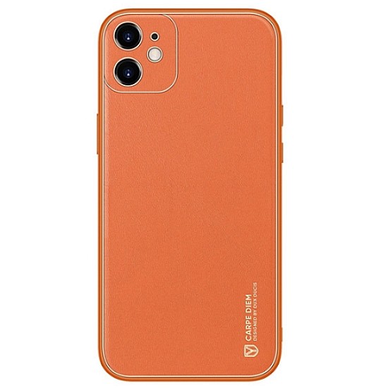 Dux Ducis Yolo Series Δερμάτινη θήκη για iPhone 12 Mini (Πορτοκαλί)