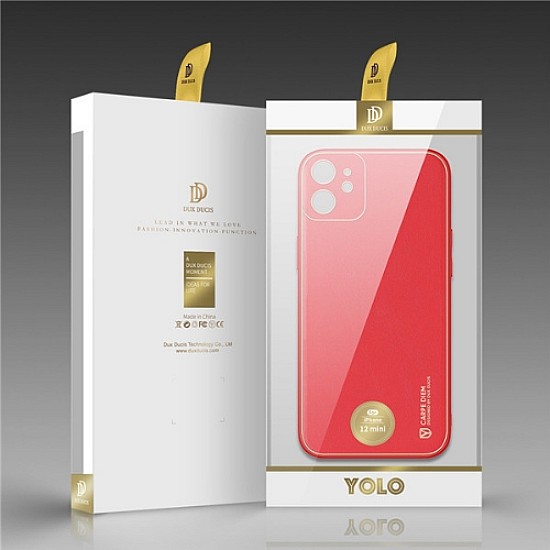 Dux Ducis Yolo Series Δερμάτινη θήκη για iPhone 12 Mini (Κόκκινο)