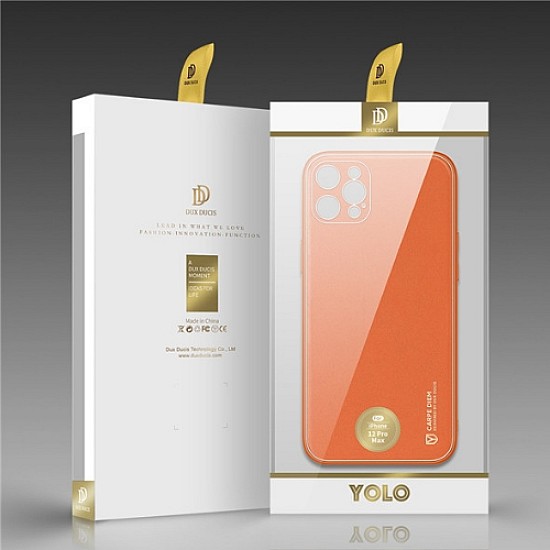 Dux Ducis Yolo Series Δερμάτινη θήκη για iPhone 12 Pro Max (Πορτοκαλί)