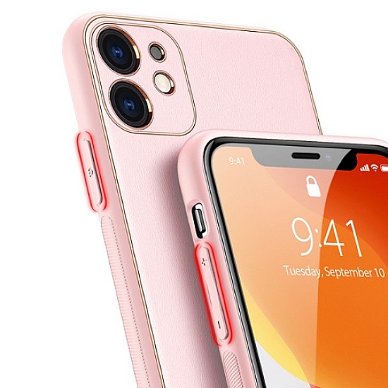 Dux Ducis Yolo Series Δερμάτινη θήκη για iPhone 11 (Ροζ)