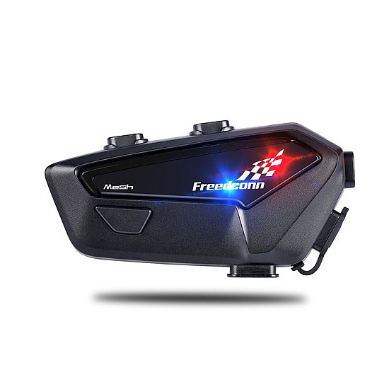 FreedConn FX Pro Ενδοεπικοινωνία Μονή για Κράνος Μηχανής Bluetooth Mesh 1200m έως 6 χρήστες (Φων. Εντολές/Ήχος Sony/Μπατ. 1100mAh/IP67/AI Noise Reduc.)