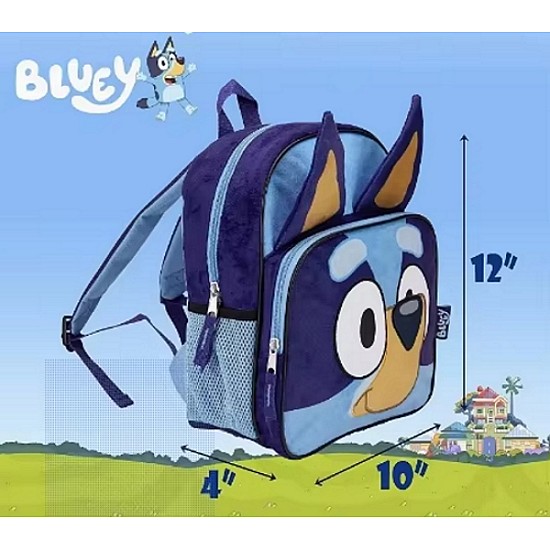 Giggles U32 Bluey Σχολική Τσάντα Πλάτης Νηπιαγωγείου 3D Bluey Μ31 x Π10 x Υ31εκ Μπλε