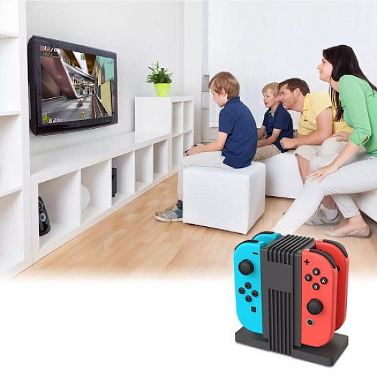 JYS NS112 Dock Φόρτισης 4 Θέσεων για το Joy-Con του Nintendo Switch 