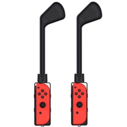 JYS NS211 Ζευγάρι 2 Τεμαχίων Μπαστούνια του Γκολφ για Nintendo Switch Mario Golf Super Rush (Μαύρα)