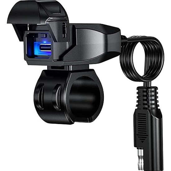 Kewig B10 Φορτιστής Τιμονιού Μηχανής SAE σε Type-C (36W/Αδιάβροχος/LED/DC 9V-24V/Καλώδιο 1,8m) Kewig B10 Φορτιστής Τιμονιού Μηχανής SAE σε Type-C (36W/Αδιάβροχος/LED/DC 9V-24V/Καλώδιο 1,8m)