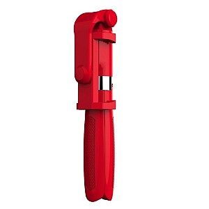 OEM-L01 Πτυσσόμενο Bluetooth Tripod Selfie Stick με Χειριστήριο - Κόκκινο