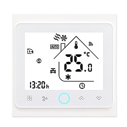 MOES WiFi Θερμοστάτης 3 Ταχυτήτων Fan Coil/Air Condition (Σωλήνα 2/4) BAC-002ALWW (Λευκό)