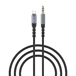 Recci 3.5mm to Lightning Cable Μαύρο 1.2m