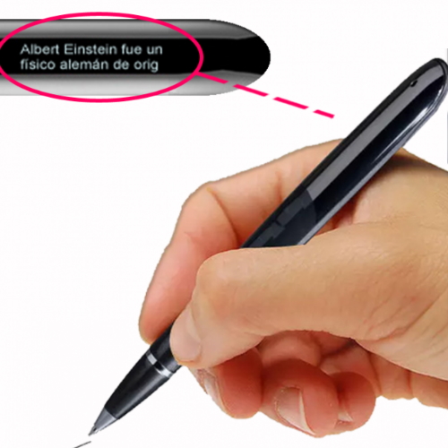 RXO Cheating Pen Δεξιόχειρα (Ανάγνωση Εγγράφων/Σκοτεινή Οθόνη/Emergency Button/PDF, WORD, TXT) 8GB