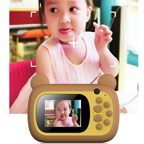 Skysonic Instant Kids Camera Pro 24MP με Θερμικό εκτυπωτή (Καφέ Αρκουδάκι)