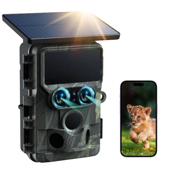 Campark TC22 Κάμερα για Μελισσοκόμους και Κυνηγούς με ΔΙΠΛΟ φακό, WiFi/Bluetooth με Εφαρμογή και Ηλιακό Πάνελ (Μπατ. 4400mAh/4K/60MP/Sony IMX458)