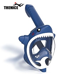 Thenice KF-6 Παιδική Μάσκα Θαλάσσης Καρχαρίας με Νεροπίστολο Full Face Snorkel Mask (XS) Blue