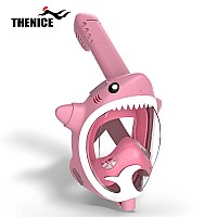 Thenice KF-6 Παιδική Μάσκα Θαλάσσης Καρχαρίας με Νεροπίστολο Full Face Snorkel Mask (XS) Pink