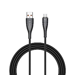 Veger V103 Braided USB 2.0 to micro USB Cable Μαύρο 1.2m