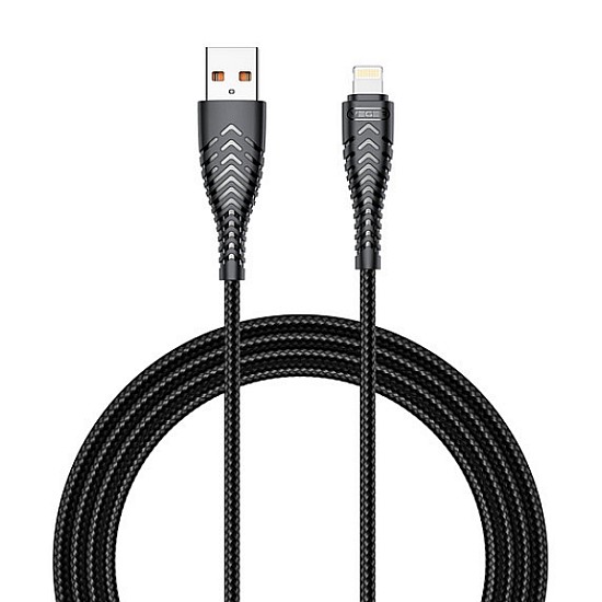 Veger V105 Braided USB to Lightning Cable Μαύρο 1.2m (V105)