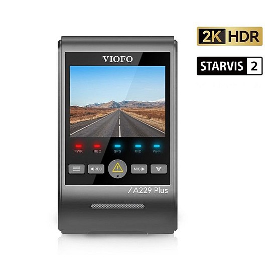 Viofo A229 Plus Κάμερα Dash Αυτοκινήτου DVR με Φωνητικές Εντολές (2K HDR/Sony Starvis 2/Φωνητική Εντολή/GPS/WiFi/LCD 2.4")