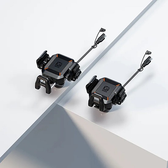 Kewig M33A Αδιάβροχη Βάση Κινητού 3.5" έως 7" για Μηχανή/Ποδήλατο με Ασύρματη Φόρτιση (Qi) & Quick Release