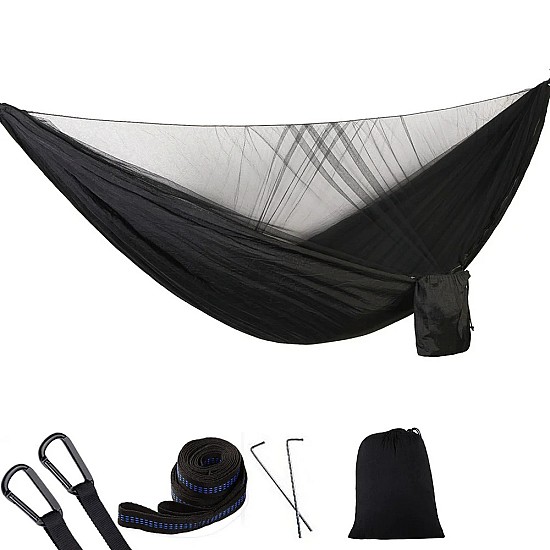 Kepeak Αιώρα Διπλή με Κουνουπιέρα 260x140cm - Μαύρη BL007MSQAU Διπλή αιώρα με κουνουπιέρα