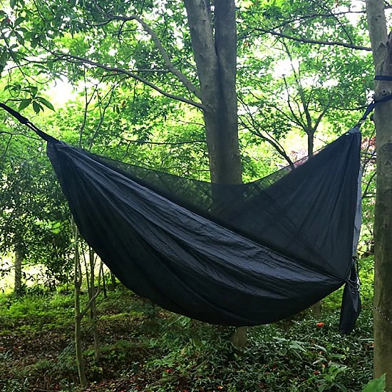 Kepeak Αιώρα Διπλή με Κουνουπιέρα 260x140cm - Μαύρη BL007MSQAU Διπλή αιώρα με κουνουπιέρα