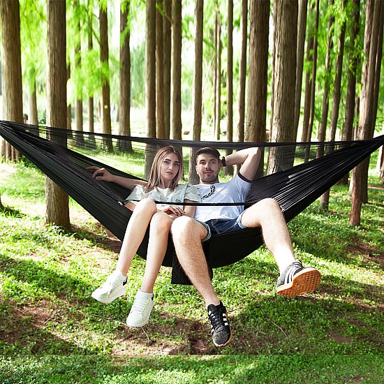 Kepeak Αιώρα Διπλή με Κουνουπιέρα 260x140cm - Μαύρη BL007MSQAU Διπλή αιώρα με κουνουπιέρα