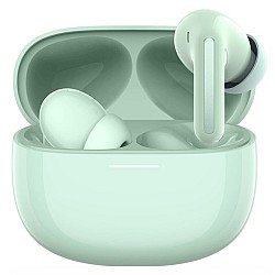 Ακουστικά με ενεργή ακύρωση θορύβου bluetooth Xiaomi Redmi Buds 8 Green – μπροστινή όψη με τη θήκη φόρτισης