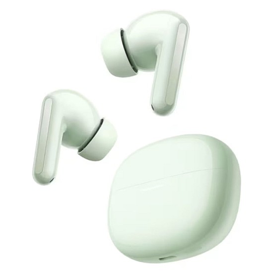 Ακουστικά με ενεργή ακύρωση θορύβου bluetooth Xiaomi Redmi Buds 8 Green – μπροστινή όψη με τη θήκη φόρτισης