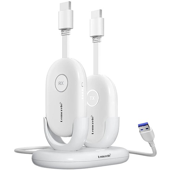Lemorele G500 Ασύρματη Αναμετάδοση HDMI Transmitter & Receiver – Εμβέλεια 50m / Full HD 1080p (Υποστήριξη έως 8 Συσκευών) Ασύρματο HDMI για Ασύρματη μετάδοση εικόνας