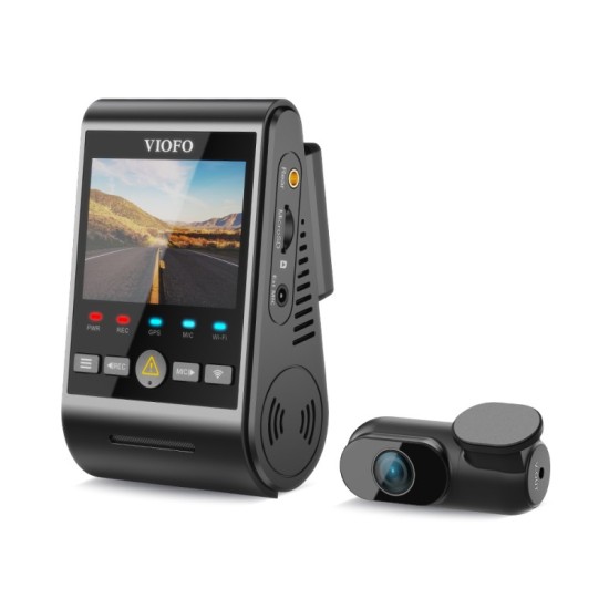 Viofo A229 DUO Διπλη Κάμερα Dash Αυτοκινήτου DVR με Φωνητικές Εντολές (2K+2Κ/GPS/ΒΤ/WiFi 2.4+5GHz/LCD 2.4"/mSD/Sony Starvis)