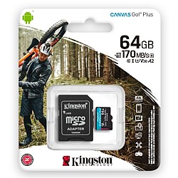 Kingston Canvas Go! Plus microSDXC Class 10 U3 V10 A2 SDCG3/64GB