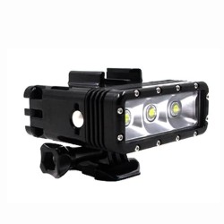 RuigPro Υποβρύχιο Αδιάβροχο LED Φλας/Προβολέας με Επαναφορτιζόμενες Μπαταρίες Λιθίου (GoPro/Gitup/ Xiaomi/Elecam/SJ) 101221