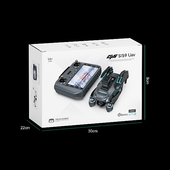 Toysky S159 GPS Drone 6-Axis 4K Κάμερα με χειριστήριο με Οθόνη (5G WiFi/Αποφυγή Εμποδίων) - Μαύρο Drone με οθόνη