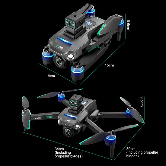 Toysky S159 GPS Drone 6-Axis 4K Κάμερα με χειριστήριο με Οθόνη (5G WiFi/Αποφυγή Εμποδίων) - Μαύρο Drone με οθόνη