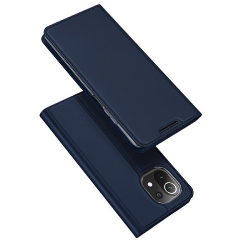 Dux Ducis Skin Pro Δερμάτινη Μαγνητική Θήκη Πορτοφόλι με Βάση Στήριξης για Xiaomi Mi 11 Lite - Μπλε
