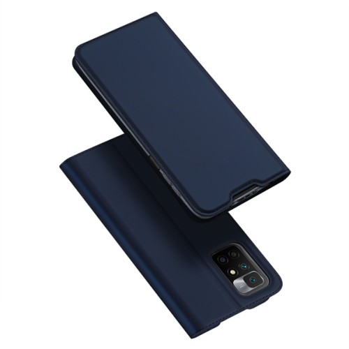 Dux Ducis Skin Pro Δερμάτινη Μαγνητική Θήκη Πορτοφόλι με Βάση Στήριξης για Xiaomi Redmi 10 - Μπλε