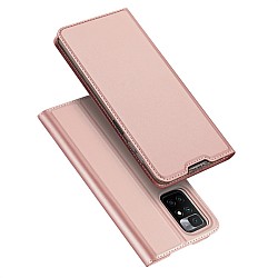Dux Ducis Skin Pro Δερμάτινη Μαγνητική Θήκη Πορτοφόλι με Βάση Στήριξης για Xiaomi Redmi 10 - Ροζ