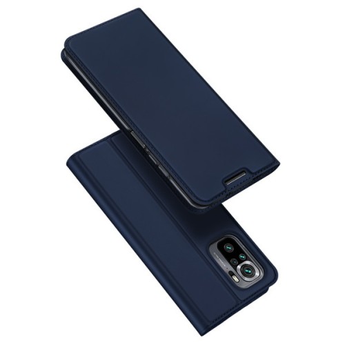 Dux Ducis Skin Pro Δερμάτινη Μαγνητική Θήκη Πορτοφόλι με Βάση Στήριξης για Xiaomi Redmi Note 10/10s - Μπλε