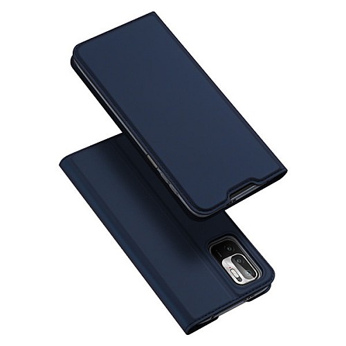 Dux Ducis Skin Pro Δερμάτινη Μαγνητική Θήκη Πορτοφόλι με Βάση Στήριξης για Xiaomi Redmi Note 10 5G- Μπλε
