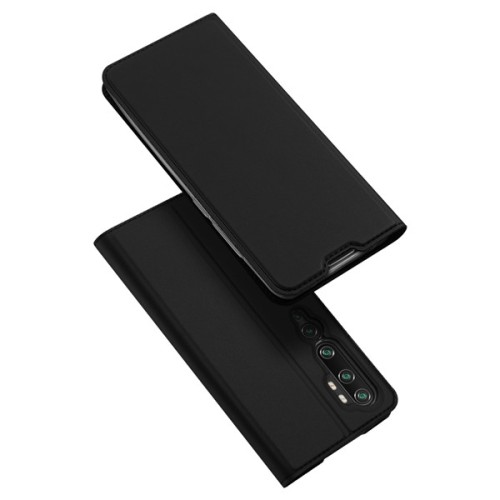 Dux Ducis Skin Pro Δερμάτινη Μαγνητική Θήκη Πορτοφόλι με Βάση Στήριξης για Xiaomi Mi Note 10 / Mi Note 10 Pro - Μαύρη