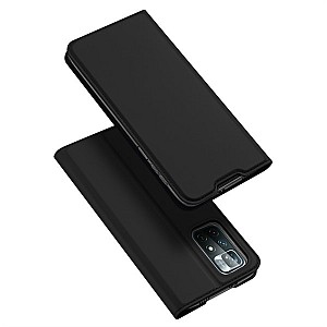 Dux Ducis Skin Pro Δερμάτινη Μαγνητική Θήκη Πορτοφόλι με Βάση Στήριξης για Redmi Note 11/ Note11T 5G/ Poco M4 Pro 5G - Μαύρη