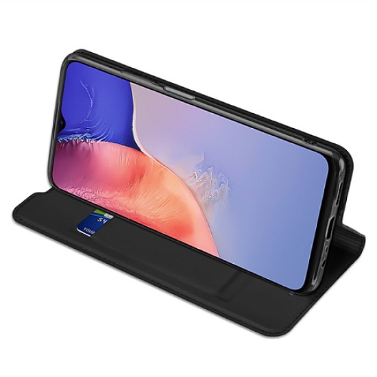 Dux Ducis Skin Pro Δερμάτινη Θήκη Βάση Στήριξης  Vivo Y01/Y15s/Y15a - Μαύρο